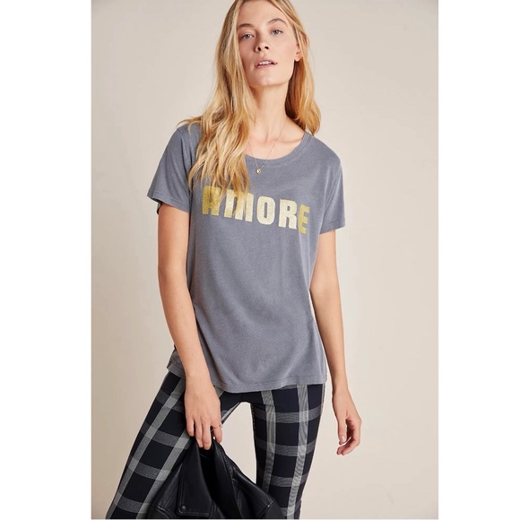 Anthropologie // Letluv Amore Shimmer Tee NWOT🌛 - Picture 2 of 11